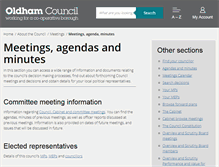 Tablet Screenshot of committees.oldham.gov.uk